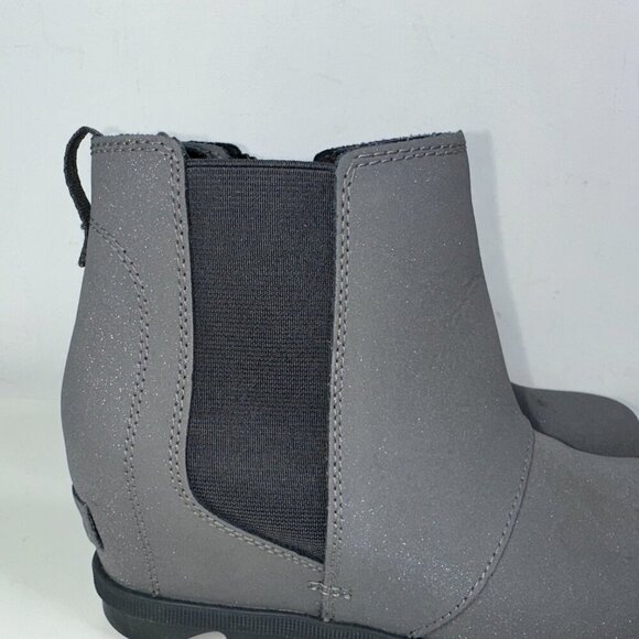 Sorel Joan Of Arctic Wedge II Chelsea Booties Size Youth 4 Quarry Gray - Picture 4 of 13